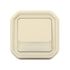 Bouton poussoir inverseur étanche IP55 lumineux + porte-étiquette encastrable Beige - Plexo LEGRAND