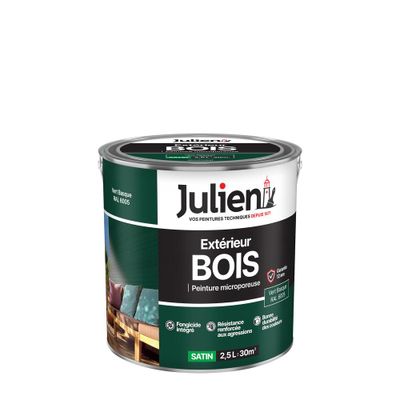 Peinture bois vert Basque RAL 6005 satin 2,5 L - JULIEN