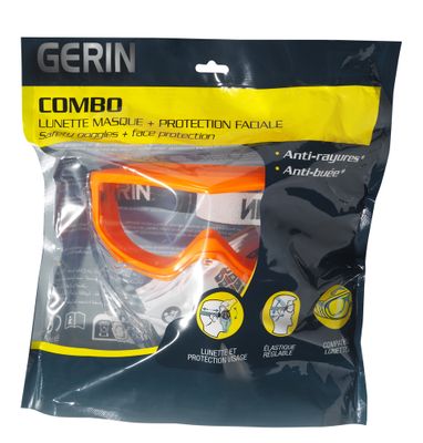 Combo lunettes et masque écran facial GERIN