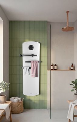 Sèche-serviettes soufflant à inertie sèche connecté ANURI 2 XL 1700W blanc - NOIROT