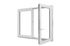 Fenêtre PVC 2 vantaux oscillant-battant hauteur 75 x largeur 120 cm
