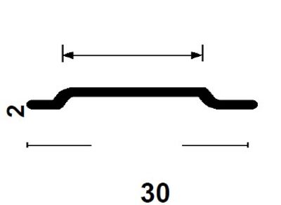 Rail de fixation acier galva 30 mm 2 m (N) CQFD