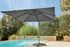 Parasol excentré diamètre 3 mètres gris Pushup PROLOISIRS
