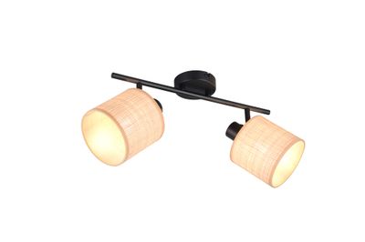 Réglette AIMEE noir et naturel E14 2 X 10W - CASALUM