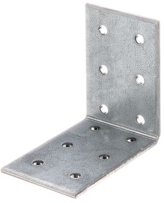 Equerres d'assemblage galvanisées 60 x 60 x 40 x 2,5 mm par 15