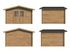 Abri de jardin en bois autoclave marron Valentine -  12,9 m² hors-tout - Livraison incluse - PALMAKO