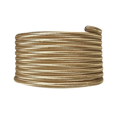 Câble électrique tissu plat doré 3m - TIBELEC