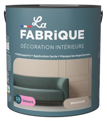 Peinture multi-support velours brun hiver 2,5 L - LA FABRIQUE
