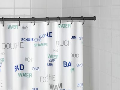 Tringle de douche télescopique 110 à 185 cm noire Ø20 mm