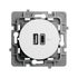 Double prise USB C et USB A blanc Casual Evo - DEBFLEX