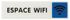 Plaque signalétique adhésive Espace Wifi 170 x 45 mm THIRARD