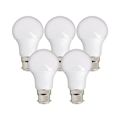 Ampoules LED B22 10W = 806 lumens blanc chaud par 5 - XANLITE