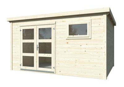 Abri de jardin en bois naturel Lya 2 - ép.28 mm - 12,5 m² hors-tout - Livraison à domicile incluse - WHITE WOOD
