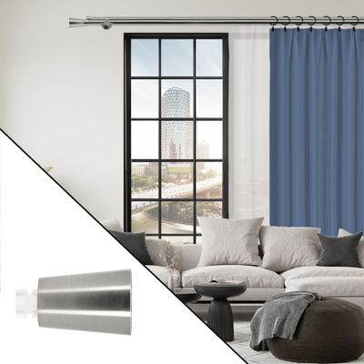 Embout déco pommeau en métal diam 28 mm Finition Chromé par 2 - MOBOIS