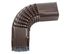Coude latéral extérieur aluminium marron 60 x 80 mm pour gouttière EDILIANS