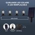 Guirlande lumineuse extérieur solaire LED remplaçable 8,4m Venusia noir IP44  10X3,8 W blanc chaud - TIBELEC