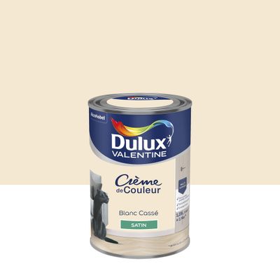 Peinture crème de couleur Blanc Cassé Satin 1,25 L - DULUX VALENTINE
