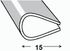 Serre-feuillet PVC transparent 15 mm 1 m CQFD
