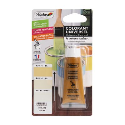 Colorant universel pour peinture 25 ml oxyde jaune RICHARD