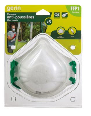 Masques anti-poussière FFP1 par 3 GERIN