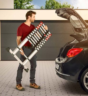 Echelle télescopique pliable 13 échelons 3,80 m Flexline aluminium - HAILO