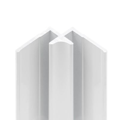 Profilé d'angle intérieur blanc pour panneaux muraux de 255 cm - SCHULTE