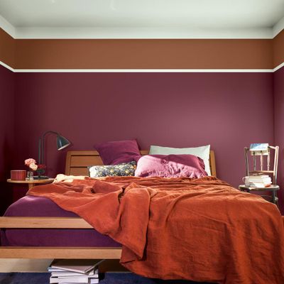 Peinture crème de couleur Rouge Bordeaux velours 2,25L - DULUX VALENTINE