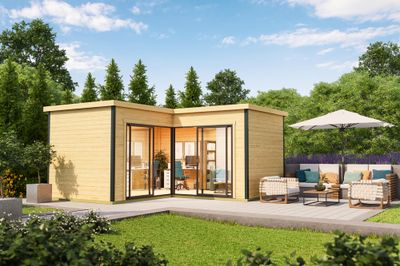 Abri de jardin en bois Domeo 6 18,00 m² LASITA MAJA Livraison à domicile incluse