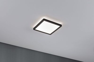 Plafonnier LED carré noir 190mm 4000k 11,2W ATRIA SHINE PAULMANN