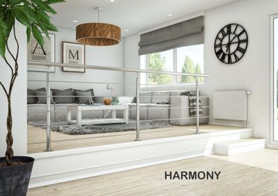 Garde-corps Harmony - Inox - L 1,50 m - Pose à plat - SOGEM