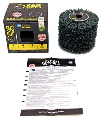 Brosse abrasive nylon vert grain 36 de 120 mm de diamètre FARTOOLS