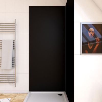 Panneau mural de douche 90x210 cm noir - AURLANE