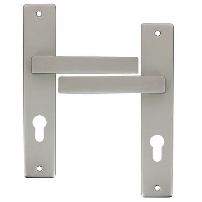 Poignées de porte sur plaques à cylindre Joffrin IV aluminium LINEA BERTOMANI