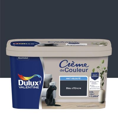 Peinture Crème De Couleur Mat Bleu d'Encre 2,5 L - DULUX VALENTINE
