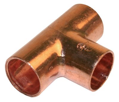 5 raccords cuivre té égal à souder diamètre 12 mm