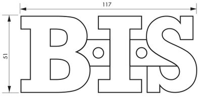 Plaque signalétique lettre Bis à visser hauteur 51 mm laiton THIRARD