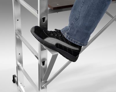 Echafaudage roulant pour escalier HobbyStep H3 - 0,90 / 2,90 m aluminium - HAILO