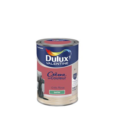 Peinture crème de couleur Valentine satin grès rose 1,25L - DULUX VALENTINE