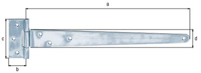 Penture anglaise 400 mm zinguée ALBERTS