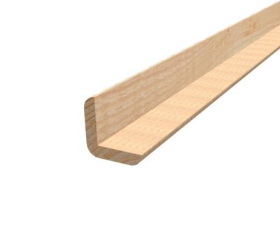 Baguette d'angle sapin sans noeuds rabotée non traitée - 47 x 47 x 2500 mm - AJ TIMBER