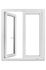 Fenêtre PVC blanc 2 vantaux H.125 x l.100 cm CLOSY