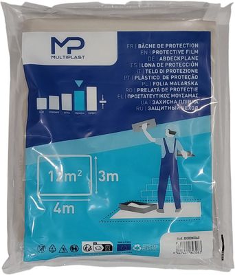 Bâche de protection prémium 80mµ  4m x 3 m MULTIPLAST