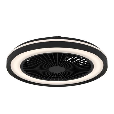 Ventilateur de plafond silencieux LED multicolore + télécommande Noir Ø51cm - Sint André EGLO