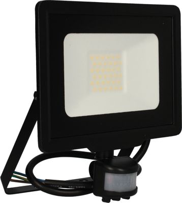 Projecteur extérieur LED détecteur de mouvements Kali noir IP44 2550 lumens blanc neutre - ARLUX