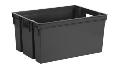 Bac de rangement 50 litres gris EDA