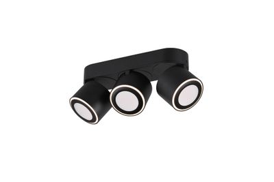 Réglette TAURUS noir LED 3x5W 3x450 lumens blanc chaud - TRIO