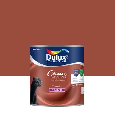 Peinture crème de couleur Tomette velours 0,5L - DULUX VALENTINE