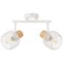 Réglette GIADA E14 2x28W blanc et bois- BRILLIANT