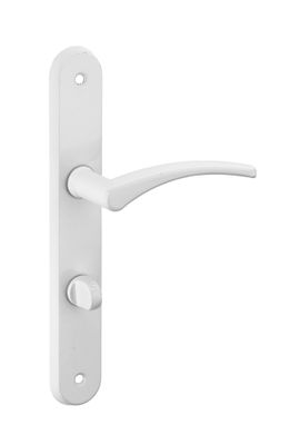 Poignées de porte sur plaques à condamnation Hebe blanc entraxe 165 mm THIRARD