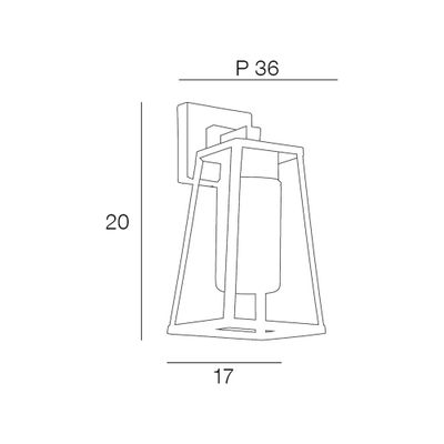 Applique extérieure WEST Acier anthracite IP 54 E 27 60 W - COREP